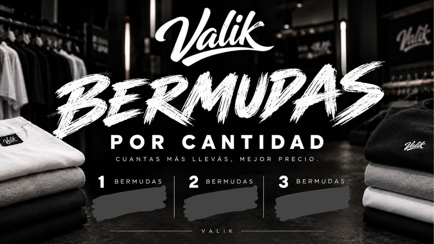 Bermudas por cantidad: cuantas más llevás, mejor precio